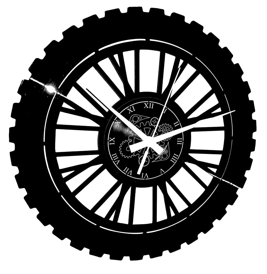 Motocross ➤ Orologio in Vinile da Parete - Moto Motociclista Enduro –  Instant Karma Clocks